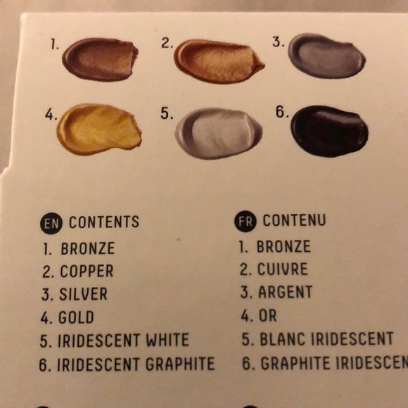 LIQUITEX BASICS ACRYLIC 6 Pc Metallics & Iridescents Paints - Picture 5 of 9